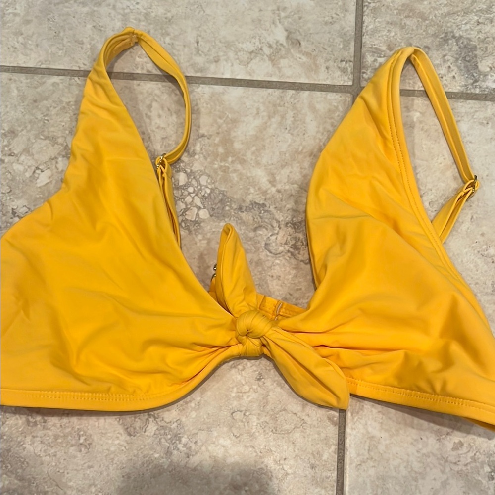 ANTONIO MELANI Yellow Triangle Bikini Top